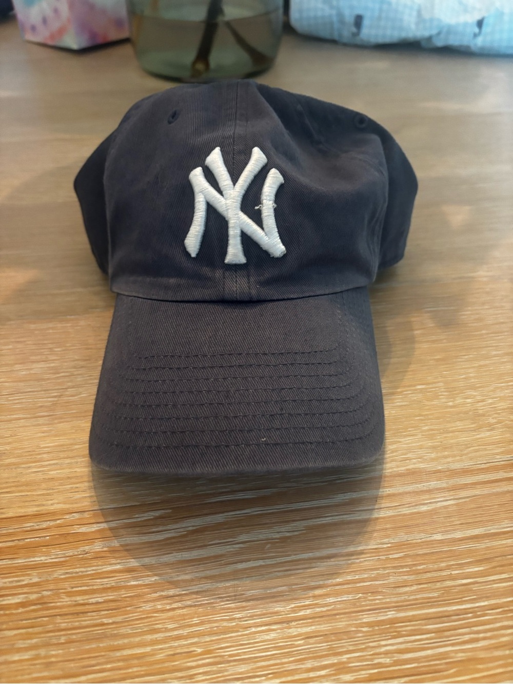 New York Yankees Baseball Cap - Navy with White Logo - runs small